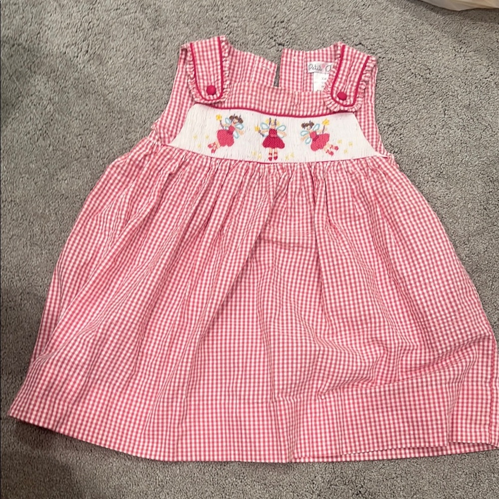 Petit Ami Pink Gingham Dress